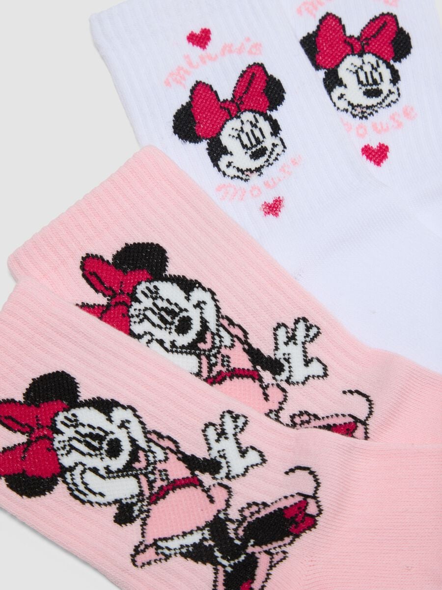 Tripack di calze midi in cotone organico elasticizzato con fantasia Minnie_1