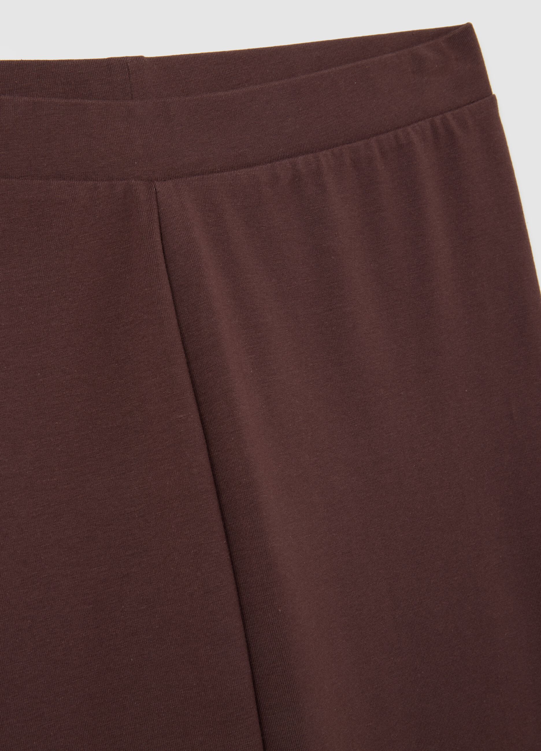 Brown skinny stretch cotton leggings
