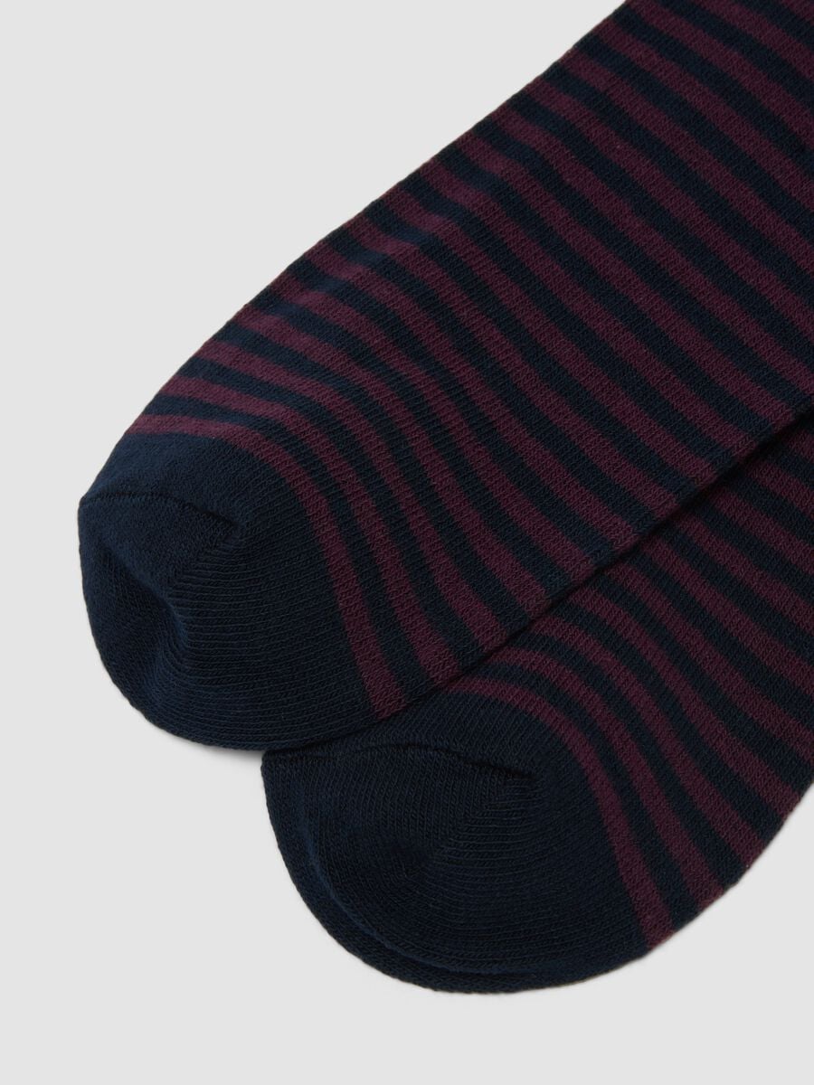 Three-pack of multicolour mid-calf socks in stretch organic cotton_1