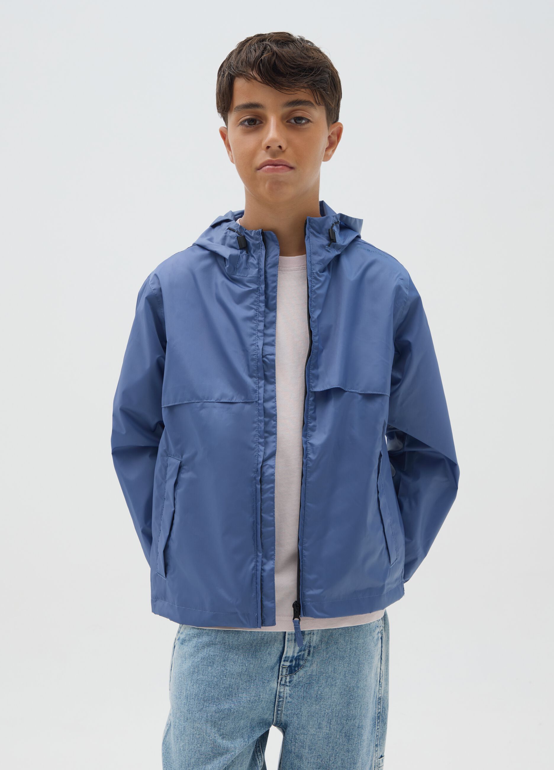 Blue Hooded Jacket for Boys