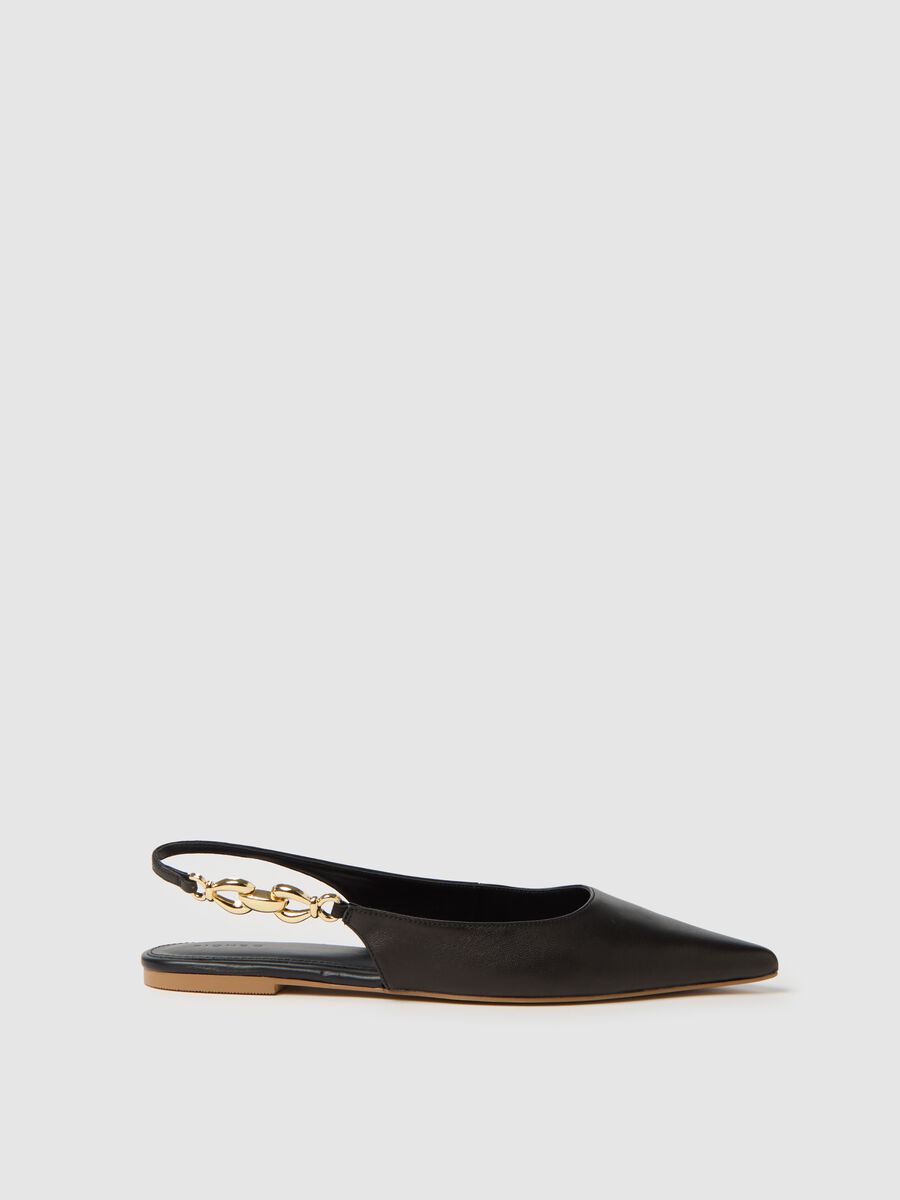 Nappa leather slingbacks with detail_0