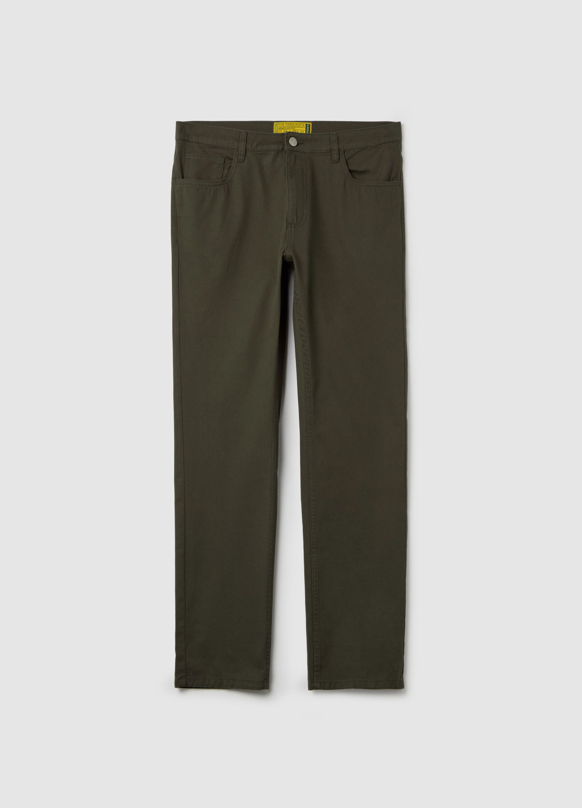 Pantalone regular fit cinque tasche