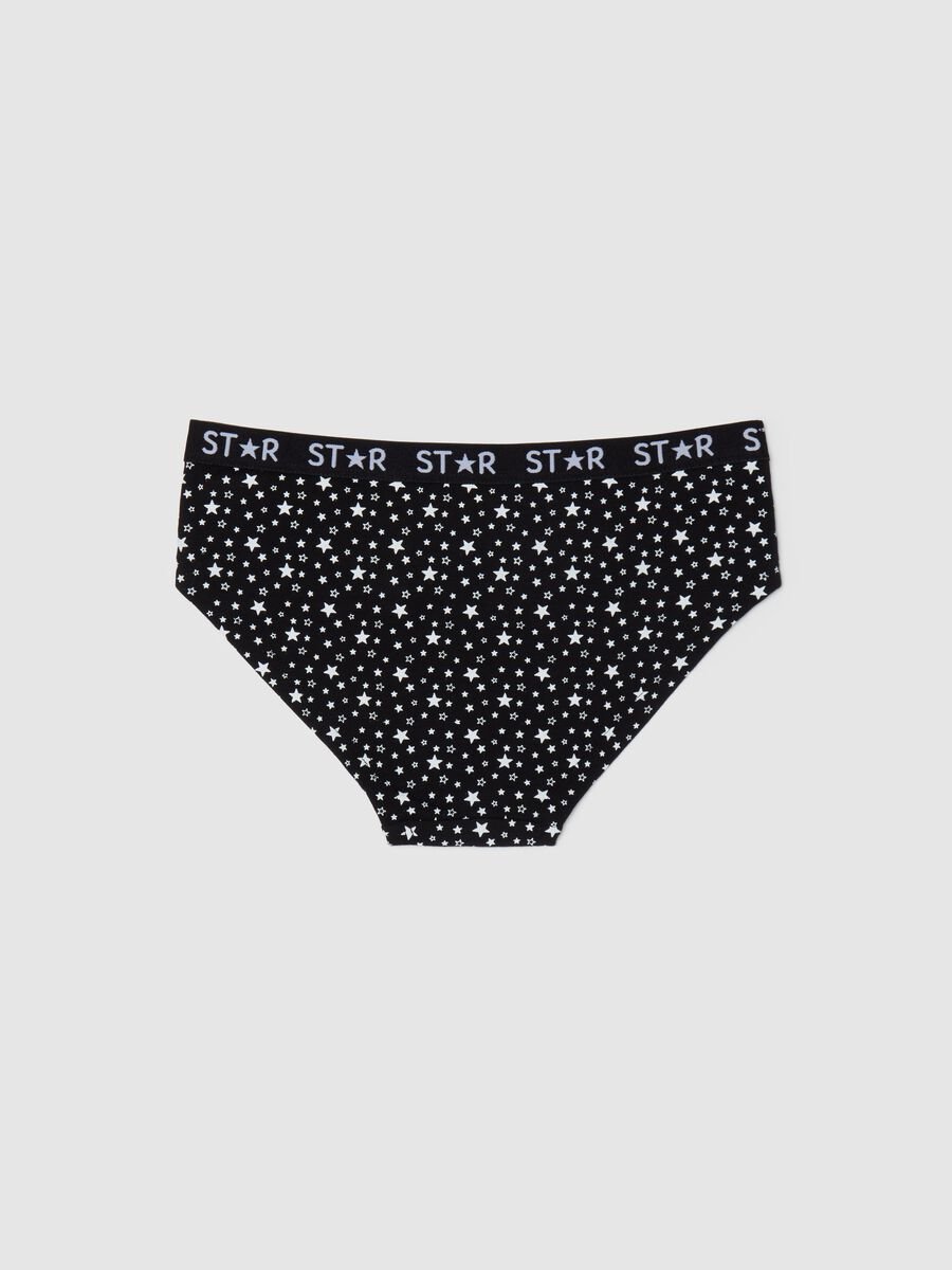 Stretch cotton knicker shorts with star print_1