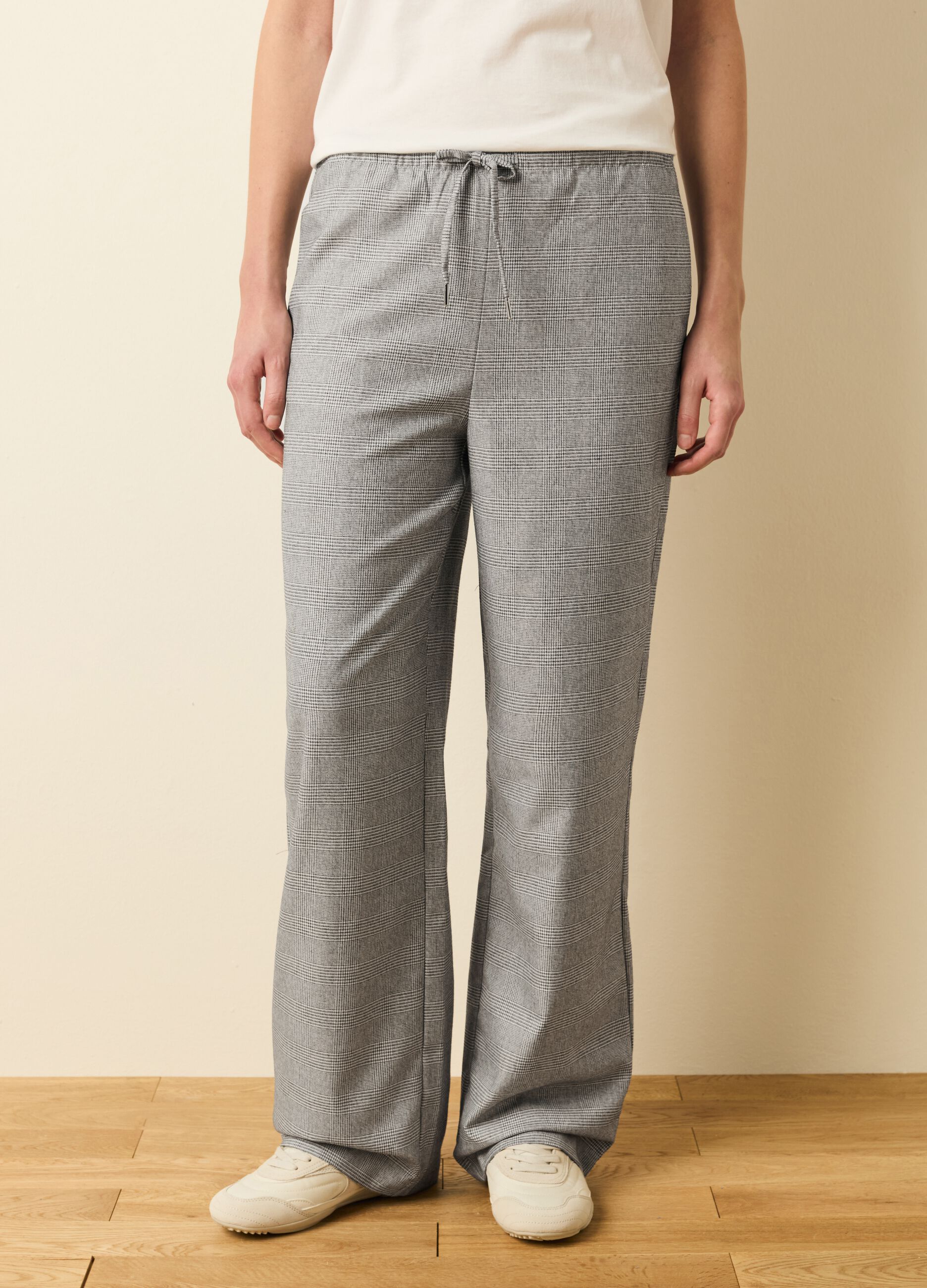 Pantaloni jogger fantasia principe di Galles 