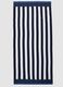 Blue striped pure cotton beach towel_1
