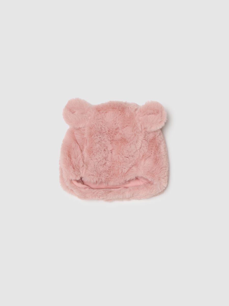 Pink Baby Girl Hat with Ears_0