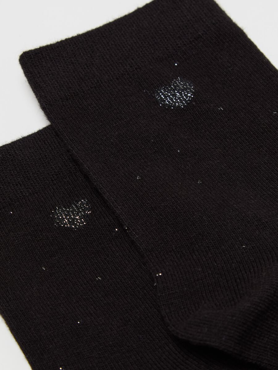 Two-pack short socks with micro polka dots_2