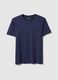 Pure cotton blue regular fit T-shirt_4