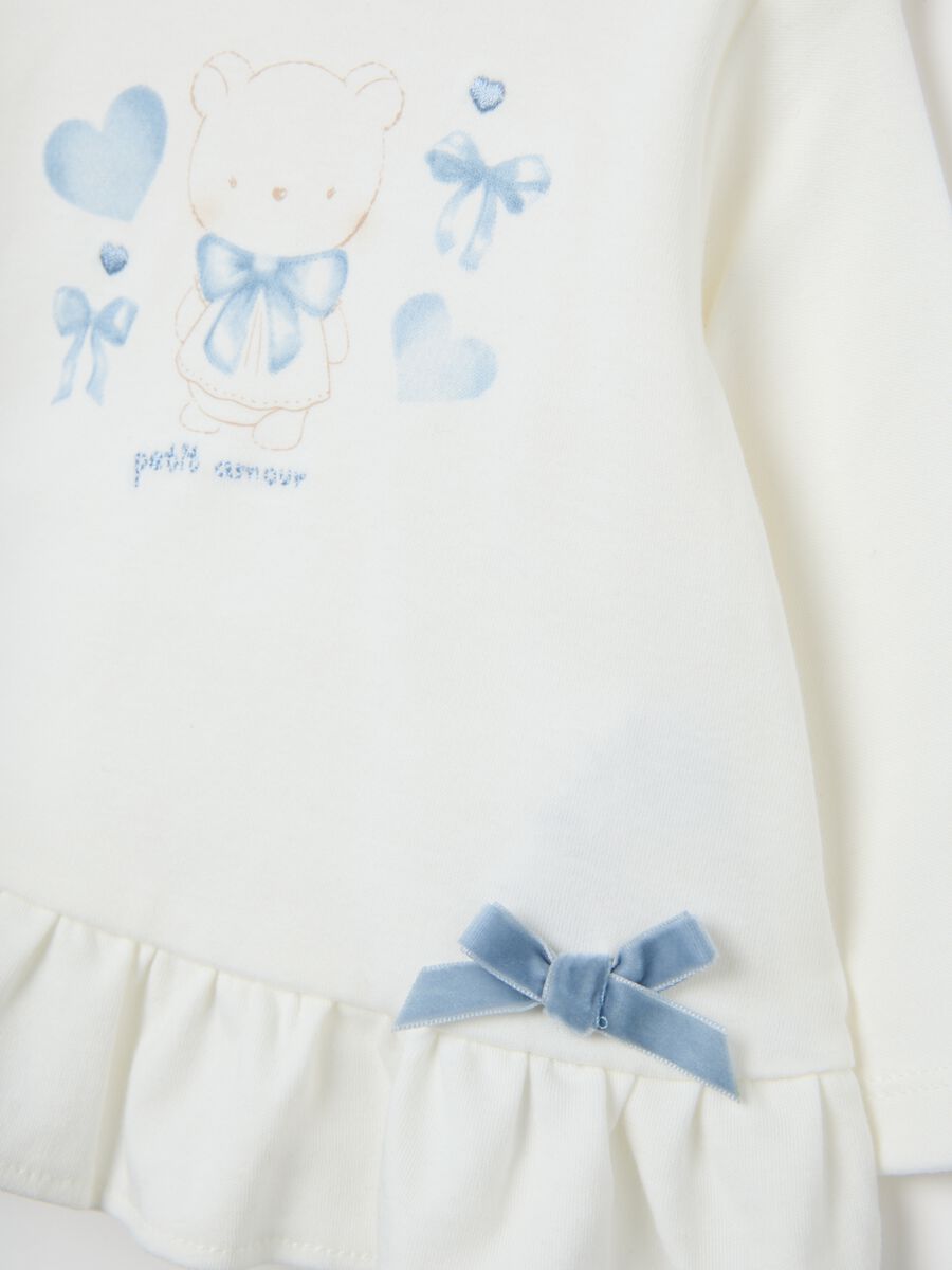 Multicolour Cotton Top and Trousers Set for Baby Girls_2