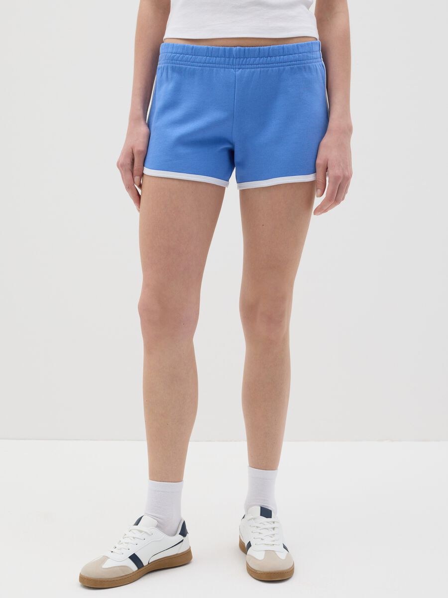 Women’s multicoloured shorts in 100% cotton with regular fit and print_1
