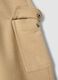 Pantaloni jogger beige in misto cotone con tasche cargo per bambino_3