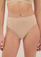 High-waisted stretchy beige fabric briefs_1
