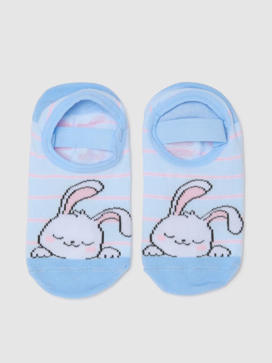 Calze da ragazza in misto cotone multicolor antiscivolo_1