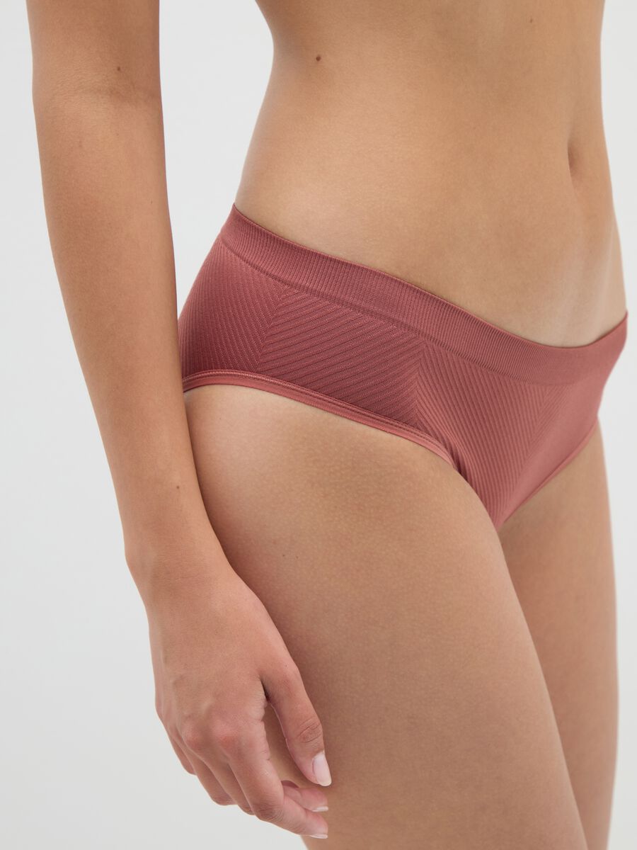 Brown Stretch Fabric Underwear_3