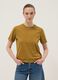 T-shirt marrone a maniche corte in puro cotone regular fit_0