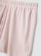 Pink pure cotton regular fit pyjama shorts with gathered edges_5