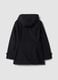 Black hooded parka in stretch fabric, regular fit_3