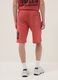 Red cotton blend shorts regular fit with Chicago Bulls print_2
