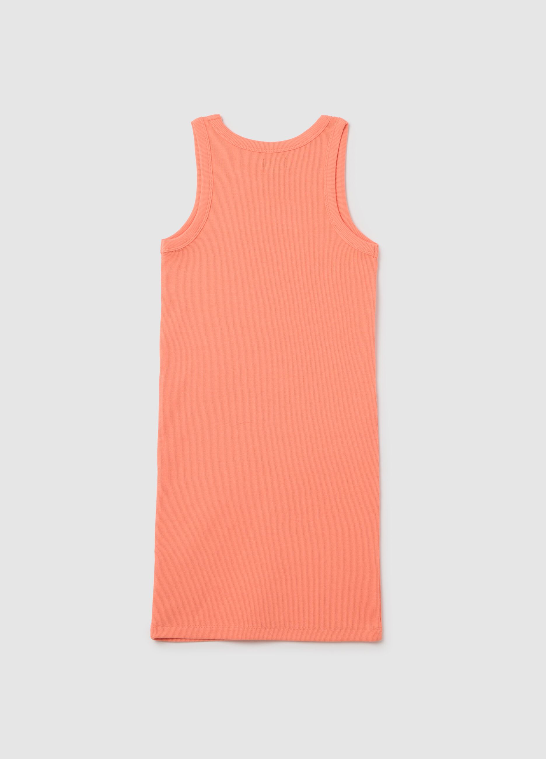 Abito tubino da ragazza in cotone elasticizzato rosa fitted