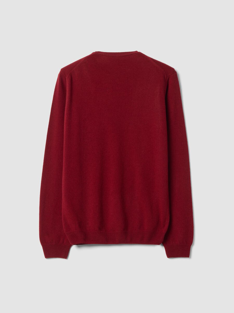 Pullover rosso in pura lana a girocollo regular fit_2