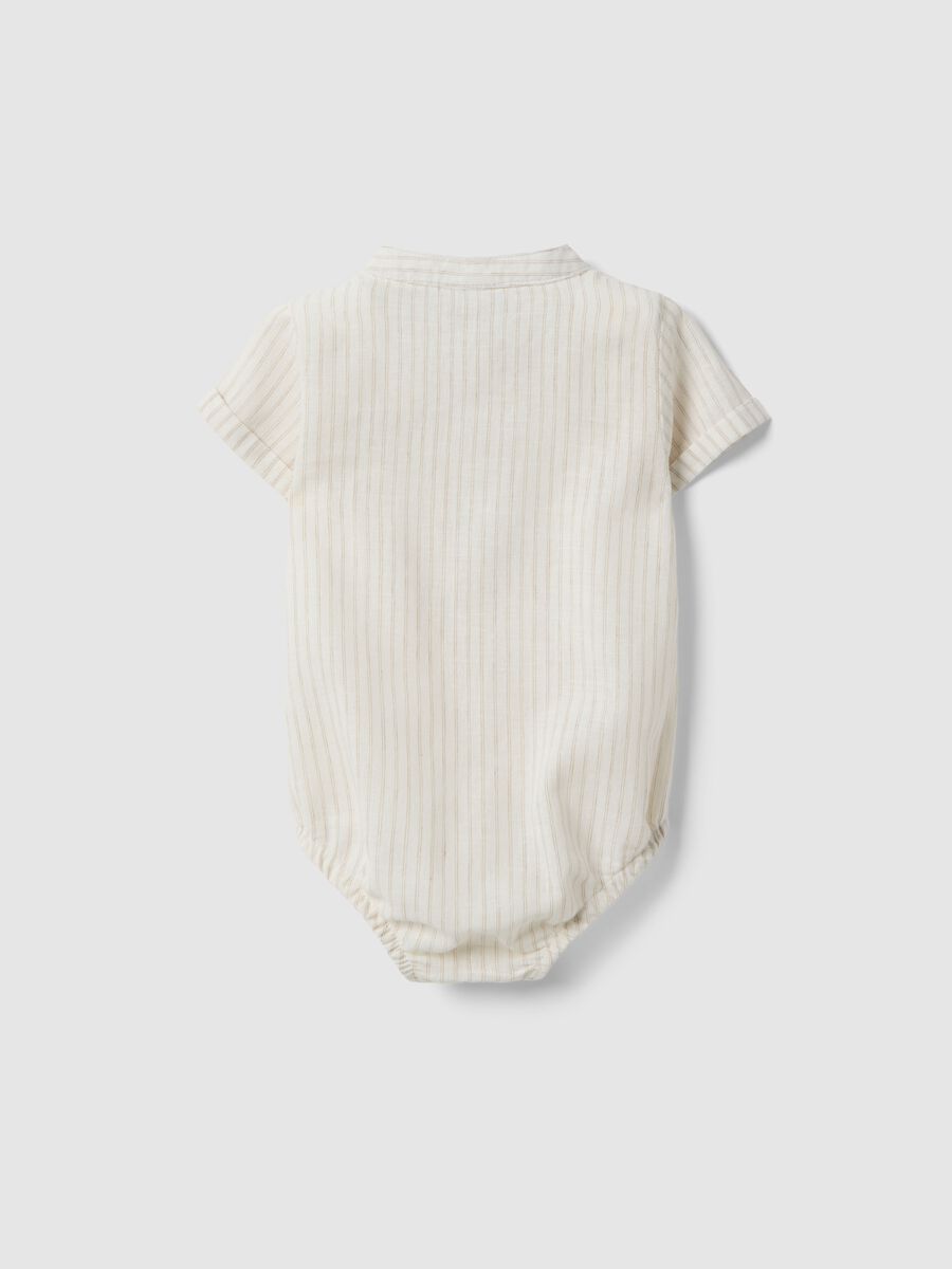 Body beige in misto lino e cotone_1