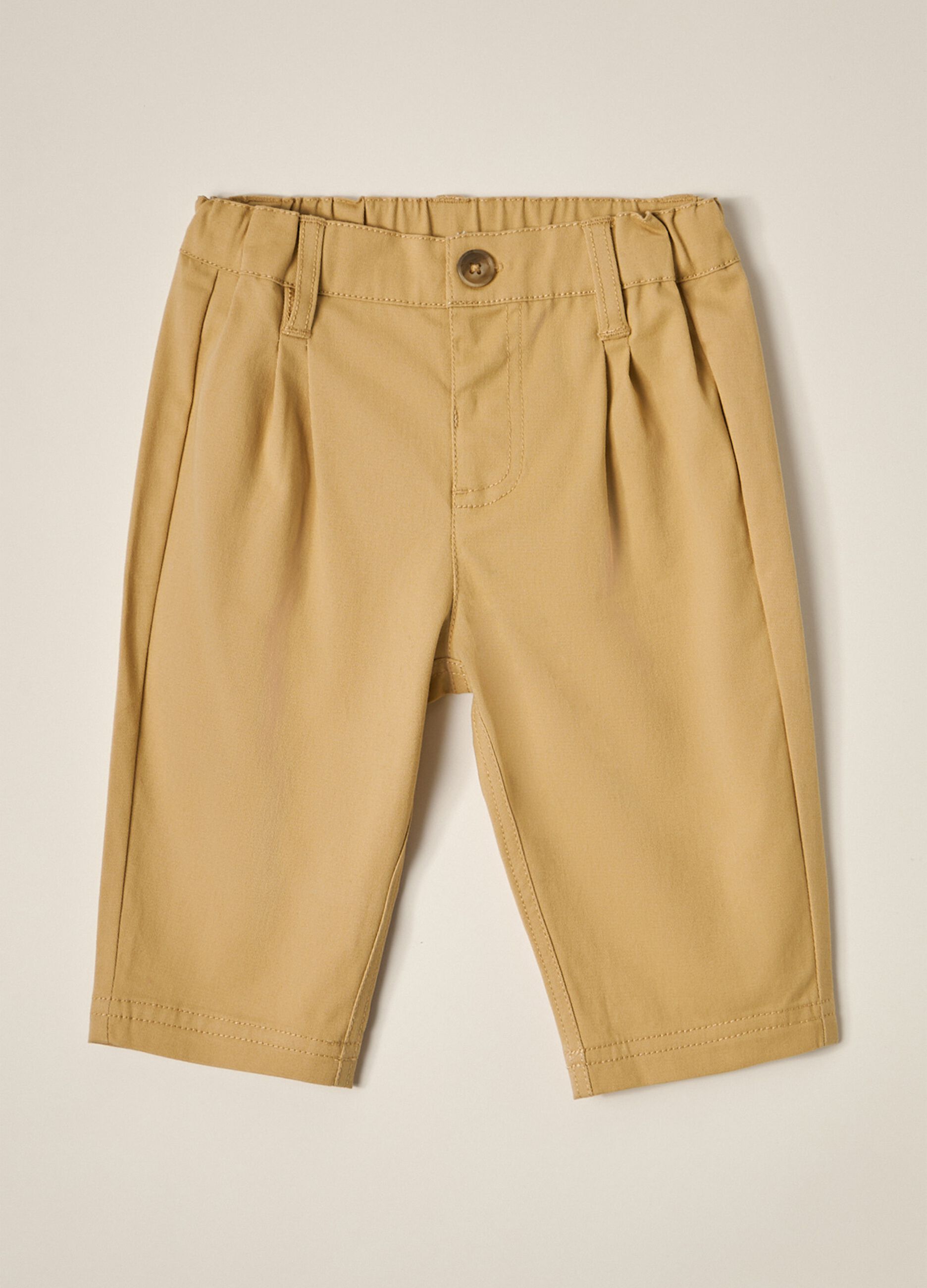 IANA newborn boy stretch cotton twill trousers
