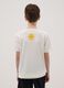 Children's white pure cotton T-shirt regular fit with print_2