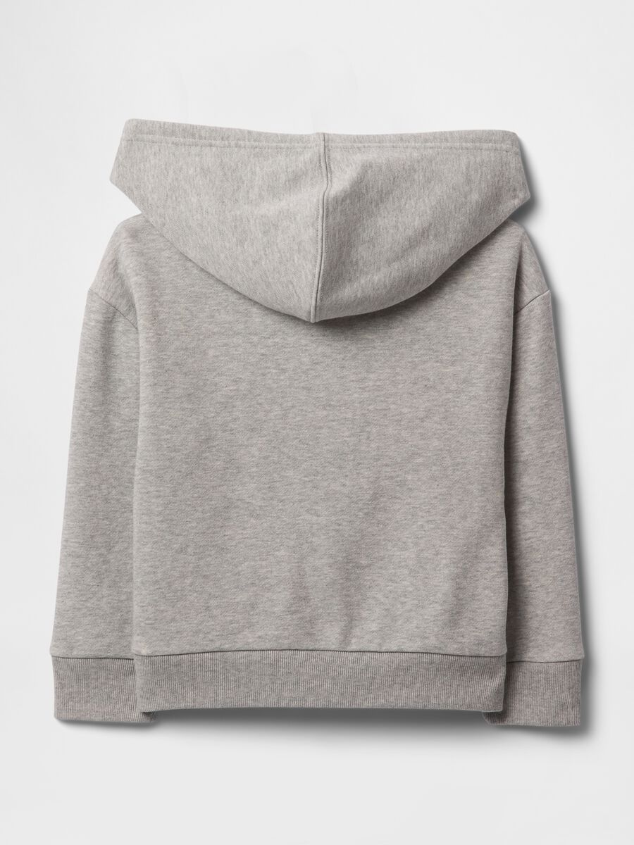Felpa in misto cotone regular fit con zip e logo_1