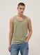 Green pure cotton vest top_2