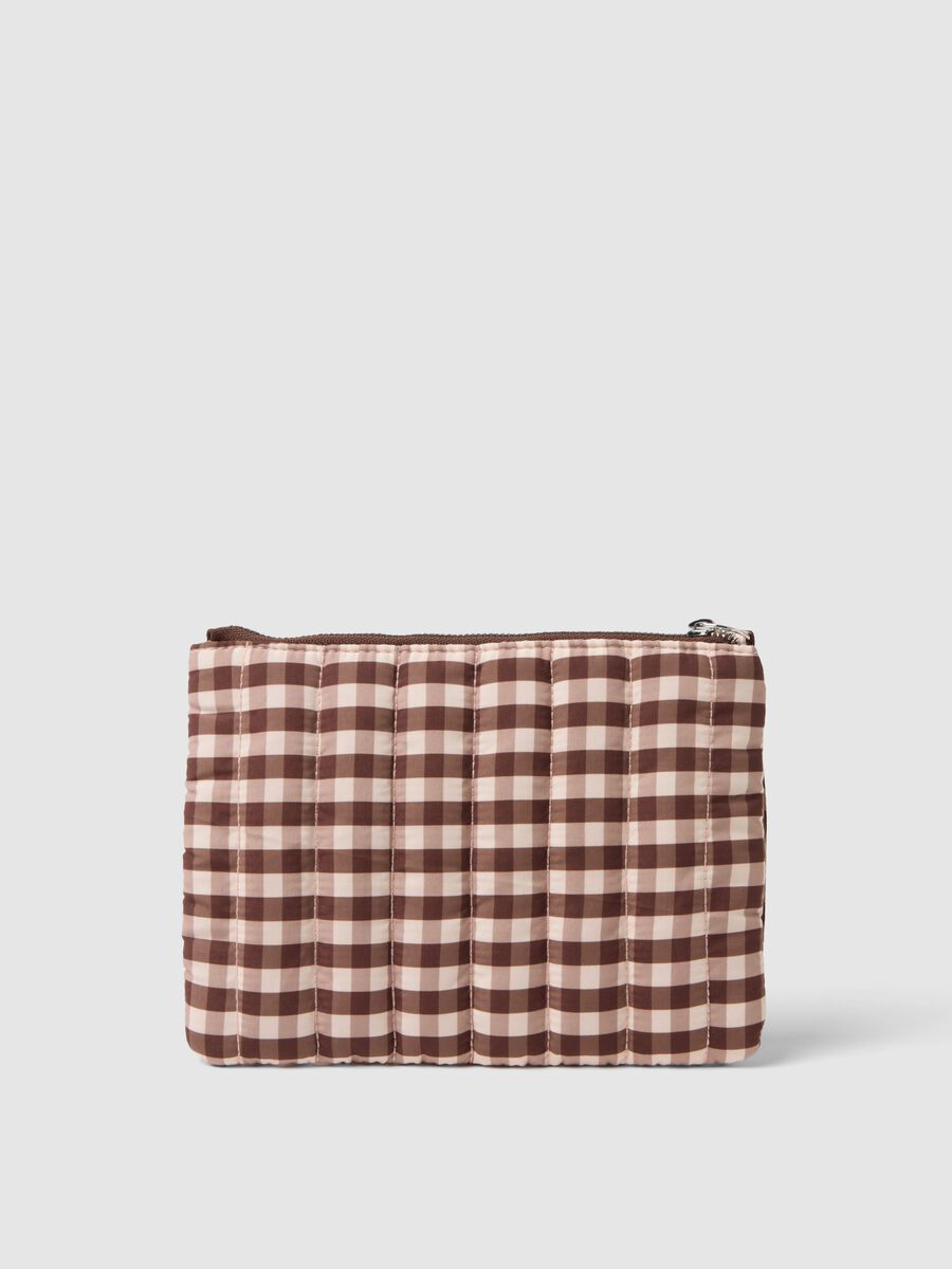 Pochette a quadri multicolor con cerniera_1