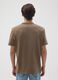 Brown pure cotton regular fit T-shirt_2