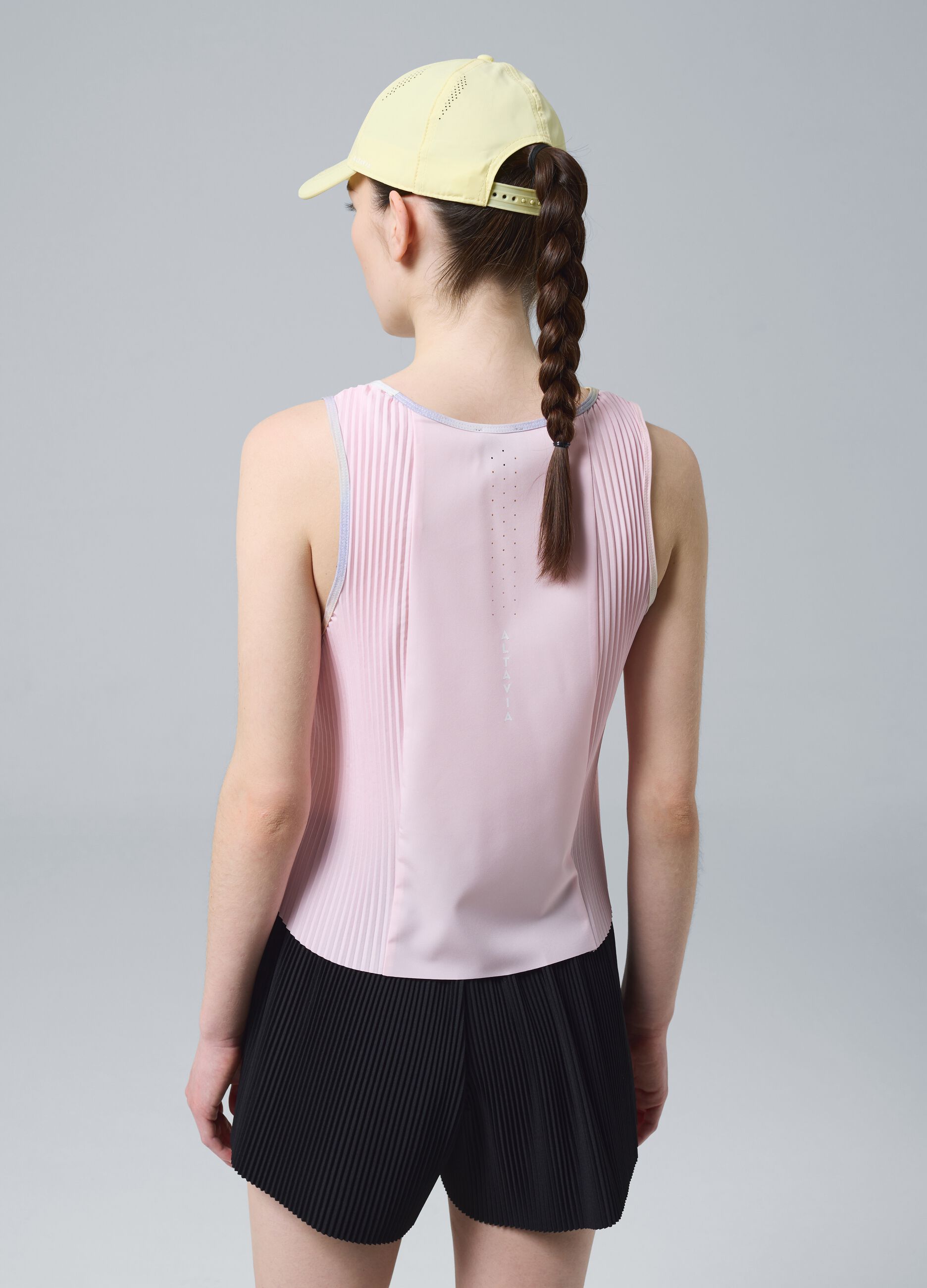 Canotta tecnica sportiva plissettata con effetto tie dye ALTAVIA COURT