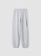 Girls&rsquo; grey organic cotton-blend joggers with print_3