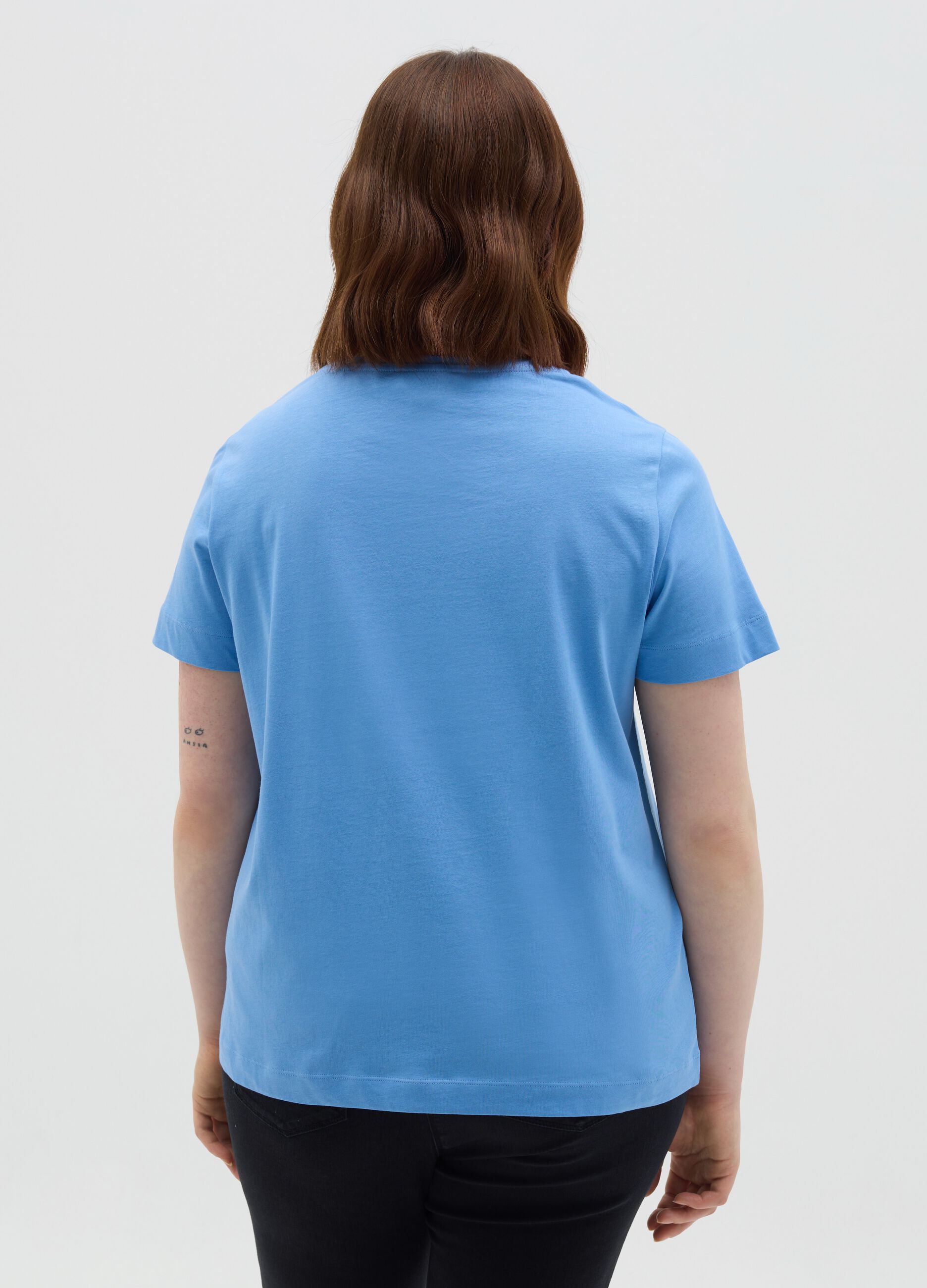 Light blue T-shirt featuring Cote d'Azur Mya print