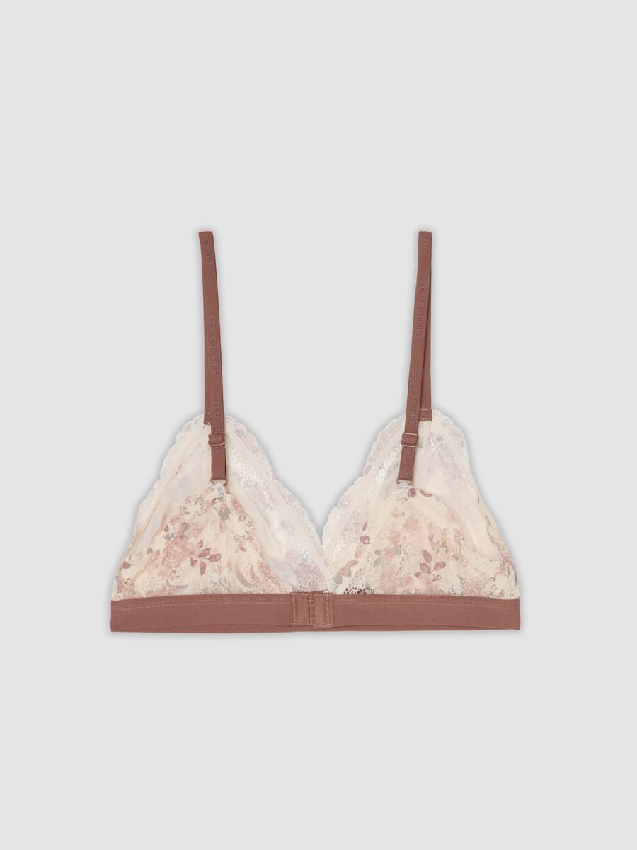 Reggiseno bralette beige in tessuto elasticizzato con pizzo floreale_2