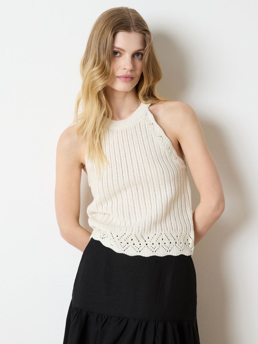 Crochet top with lurex_0