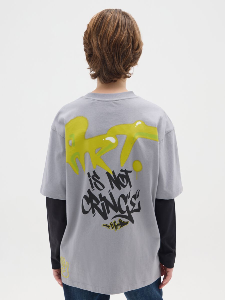 Maglia da ragazzo in puro cotone multicolor vestibilità over_1