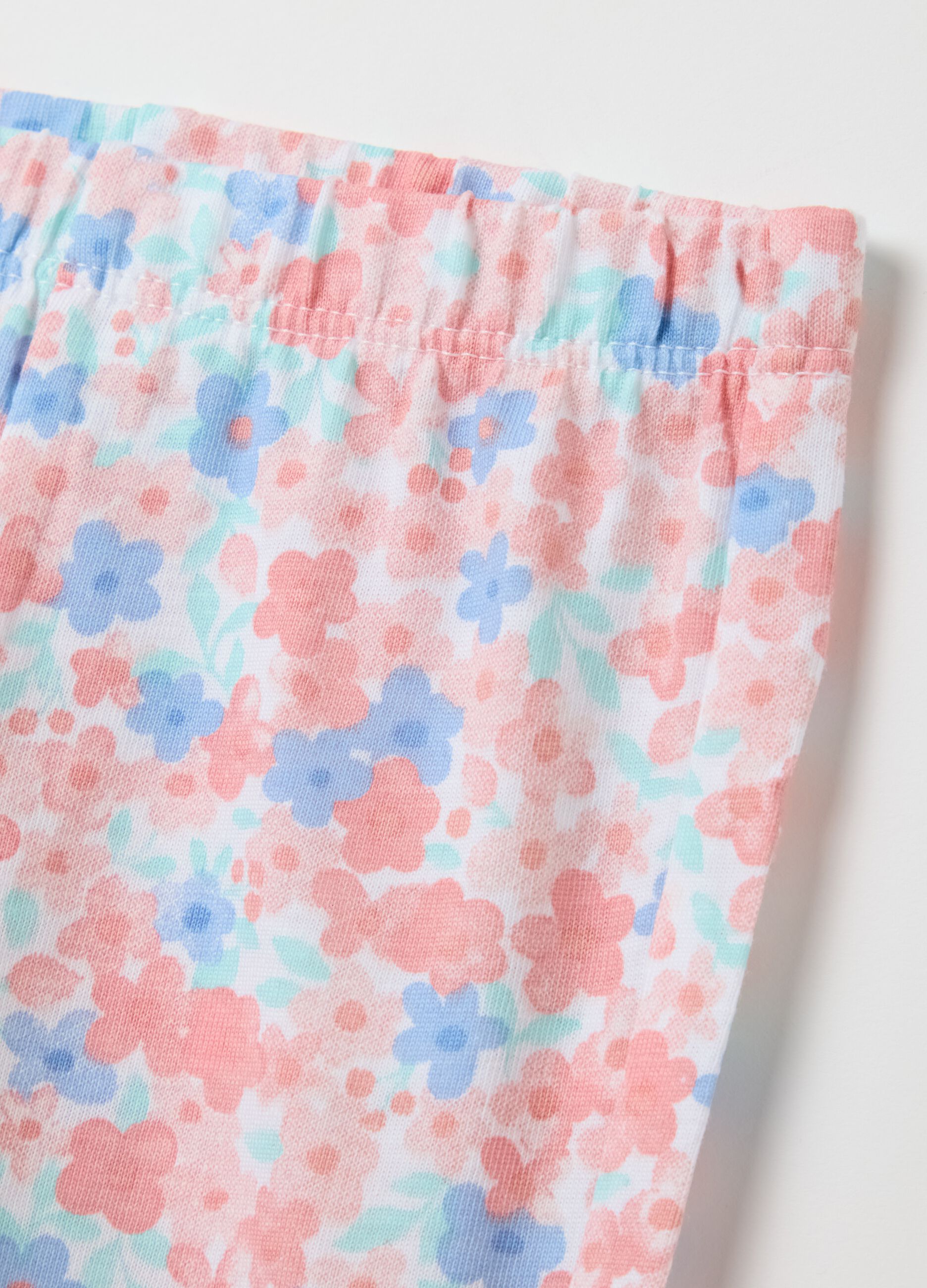 Pure Cotton Floral Leggings by Fagottino