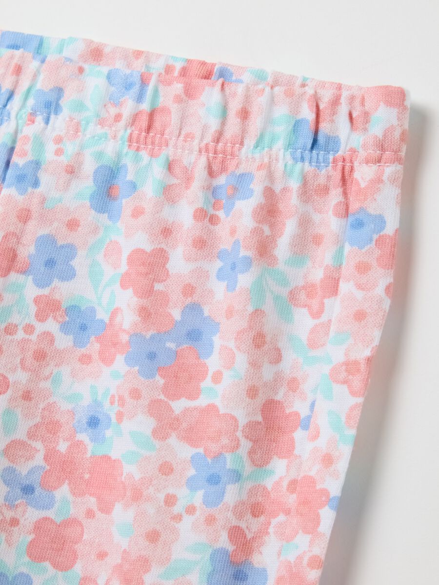 Pure Cotton Floral Leggings by Fagottino_3