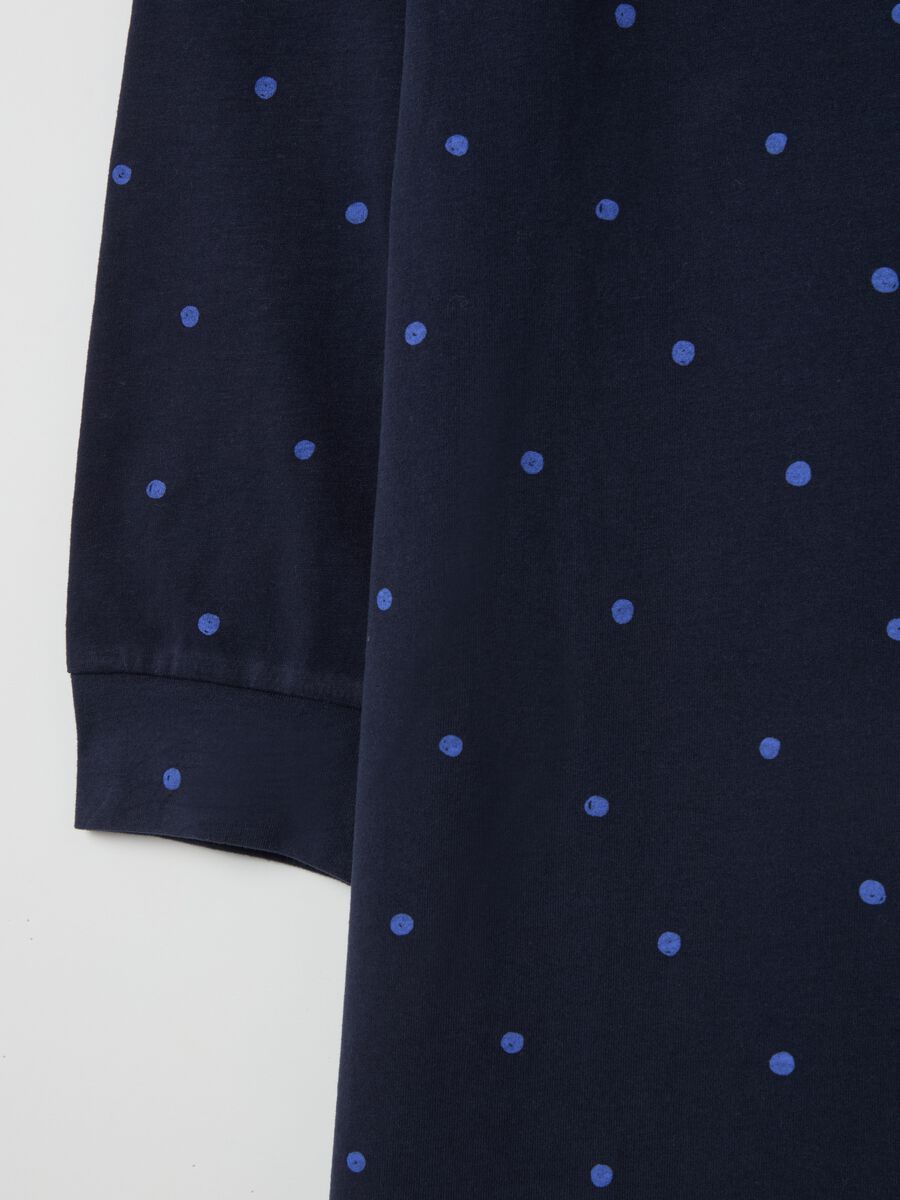 Nightshirt in cotton with polka dot pattern_5