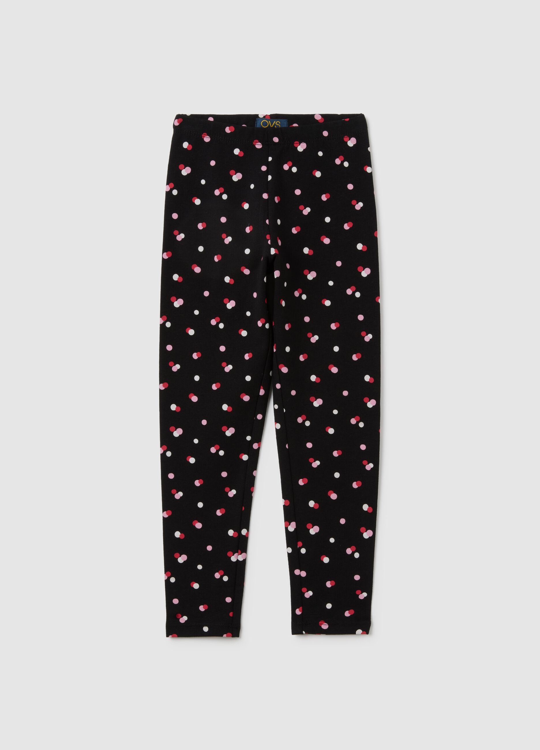 Girls' Multicolour Skinny Cotton Leggings