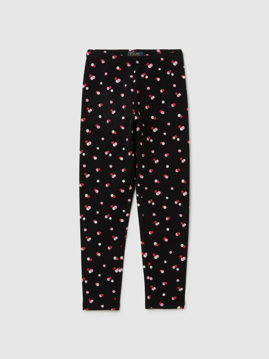 Girls' Multicolour Skinny Cotton Leggings_0