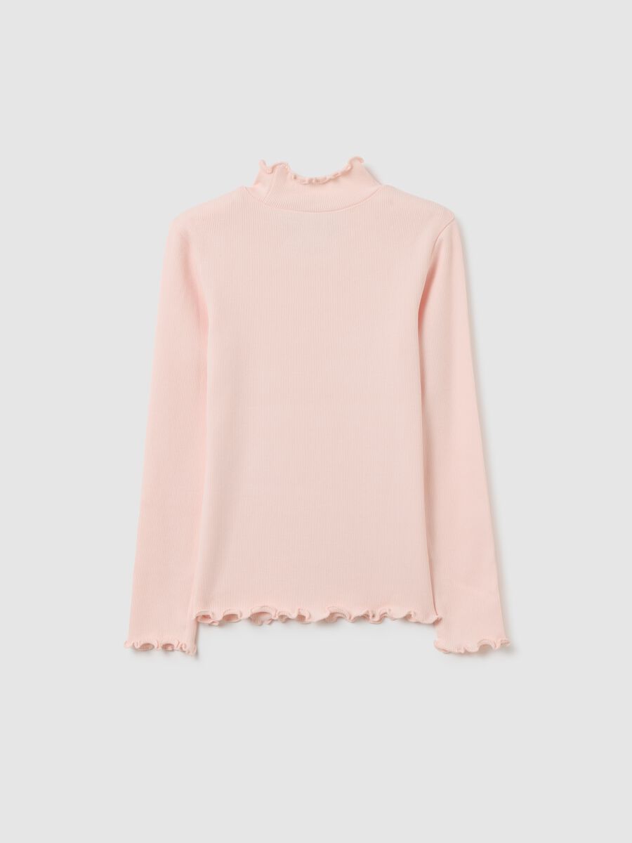Girls' Regular Fit Stretch Cotton Blend Pink Jumper_1