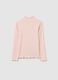 Girls' Regular Fit Stretch Cotton Blend Pink Jumper_1