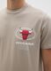 Beige pure cotton T-shirt with Chicago Bulls print_3