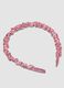 Cerchietto rigido rosa arricciato per capelli_1