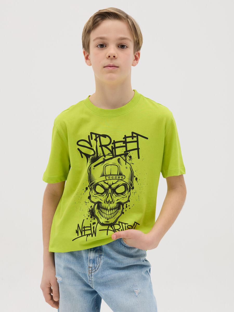 Cotton T-shirt with print_0
