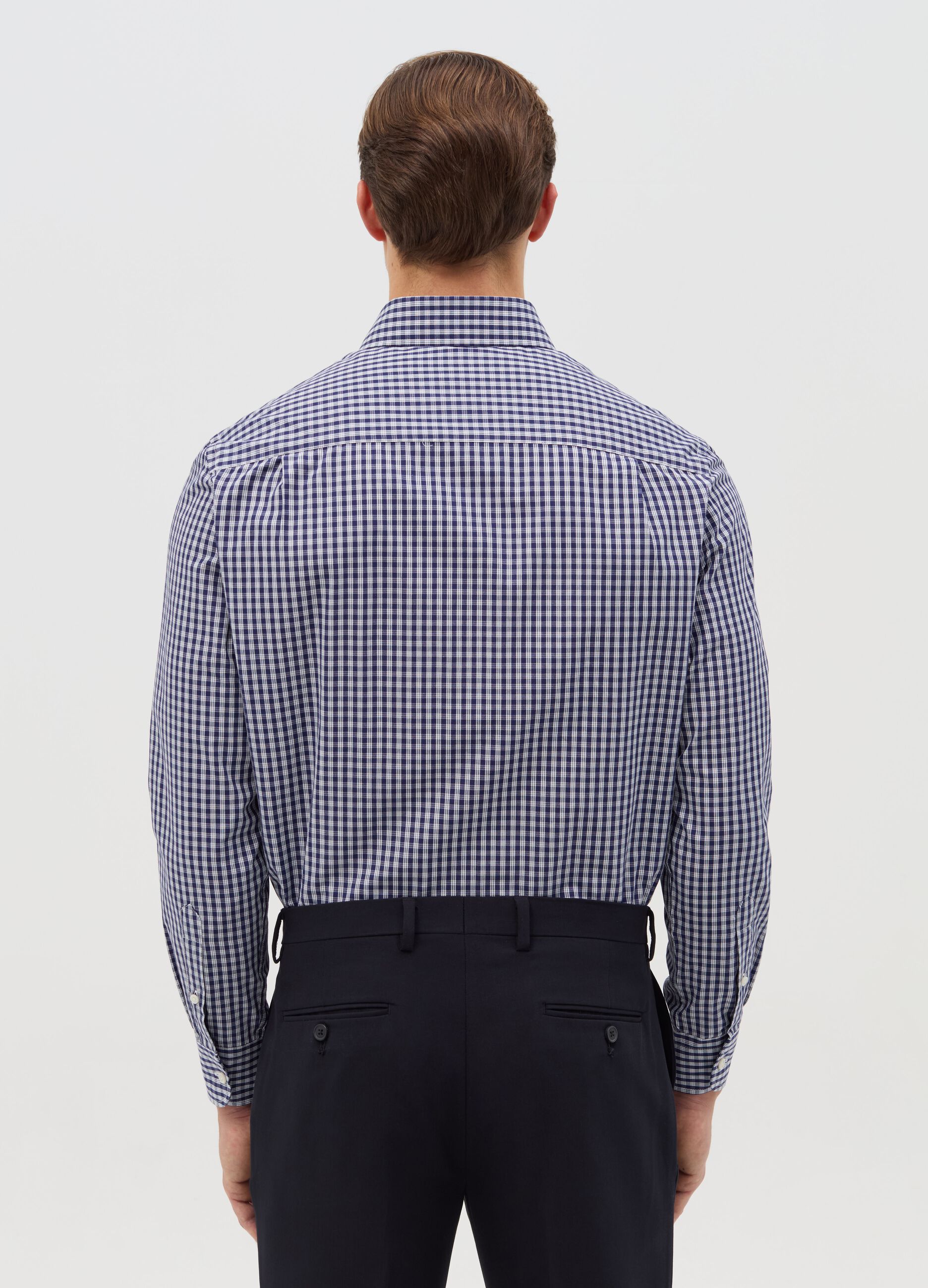 Regular-fit easy-iron check shirt