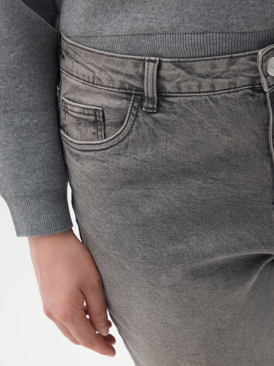 Grey Stretch Cotton Slim Fit Jeans_2