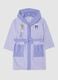 Purple hooded bathrobe for girls in pure cotton with print_0